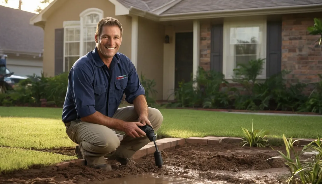 Friendly provider inspecting a home foundation wall for termite activity in Forest Park